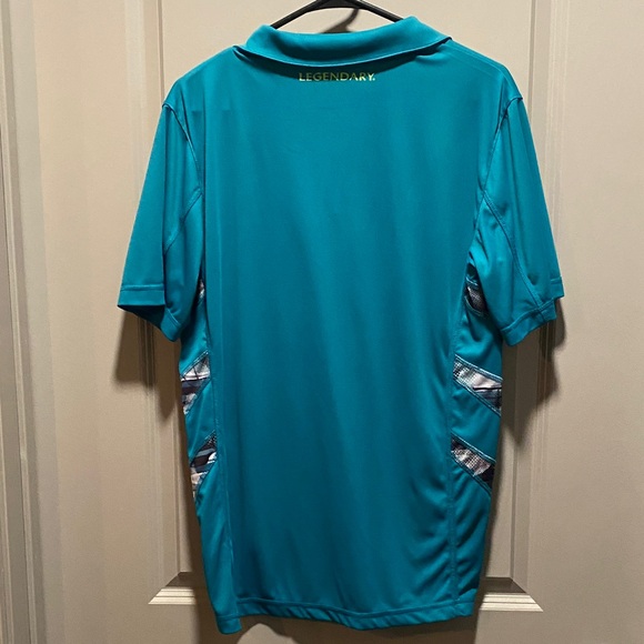 Legendary Anglers Teal Performance Polo Shirt Size M - Picture 7 of 7